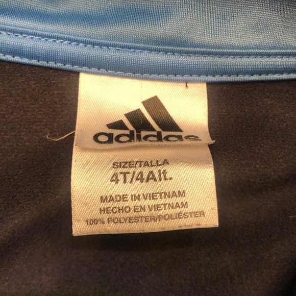 ADIDAS Tricot Full Zip Track Jacket Toddler Sz 4T - Picture 4 of 4